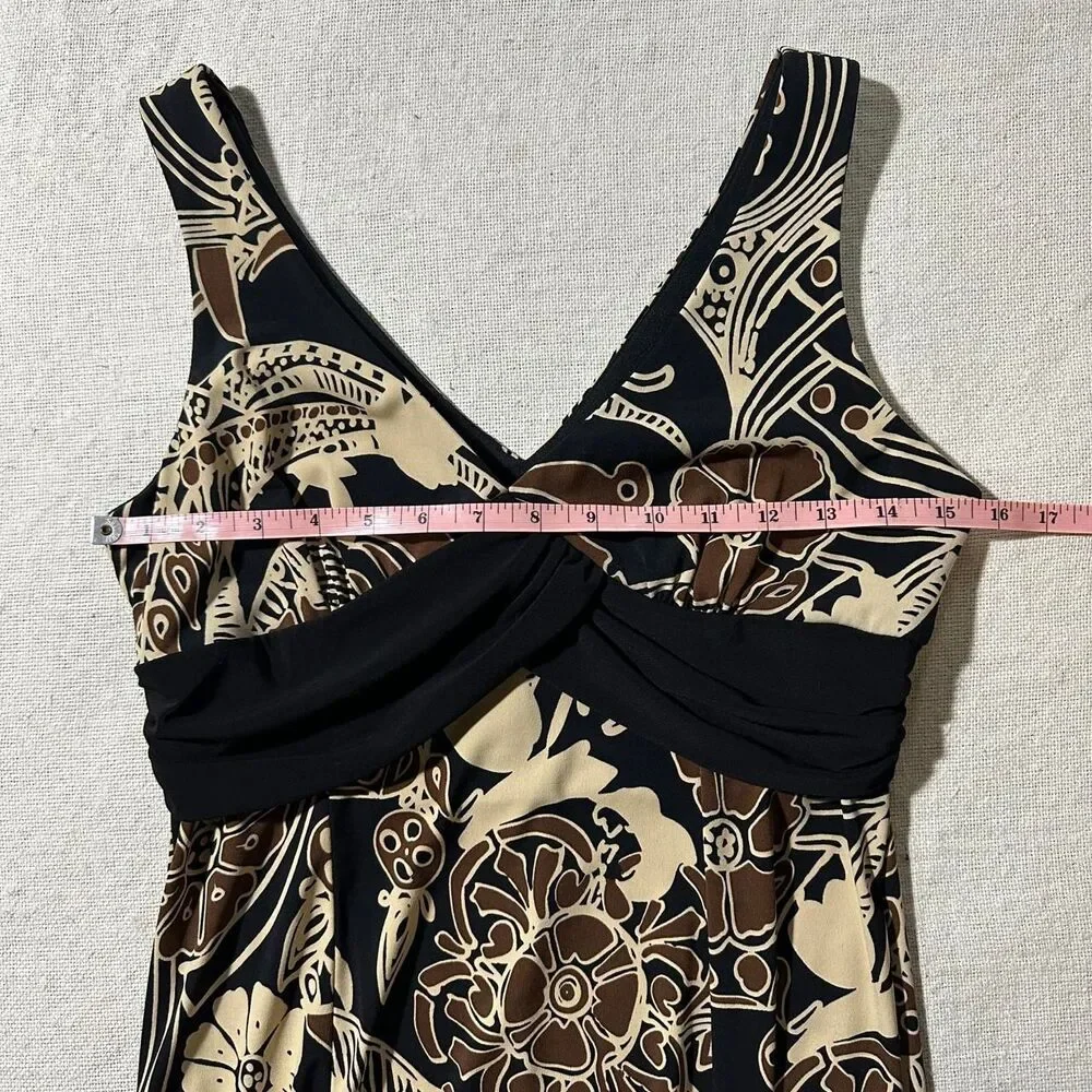 Madison Leigh Brown and Black Floral Whimsygoth Midi Dress - Picture 4 of 5